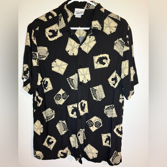 Final Season: Attack on Titan Anime Men's Black Graphic Shirt, Anime Merchandise - Picture 1 of 9